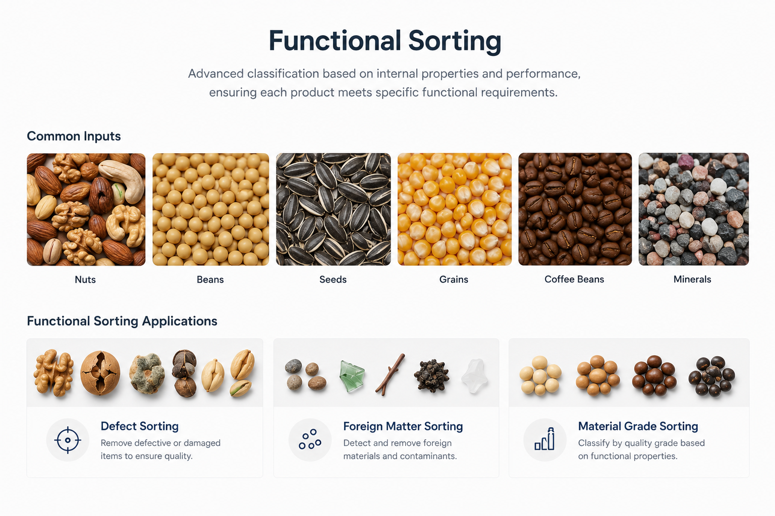 Functional Sorting Inputs